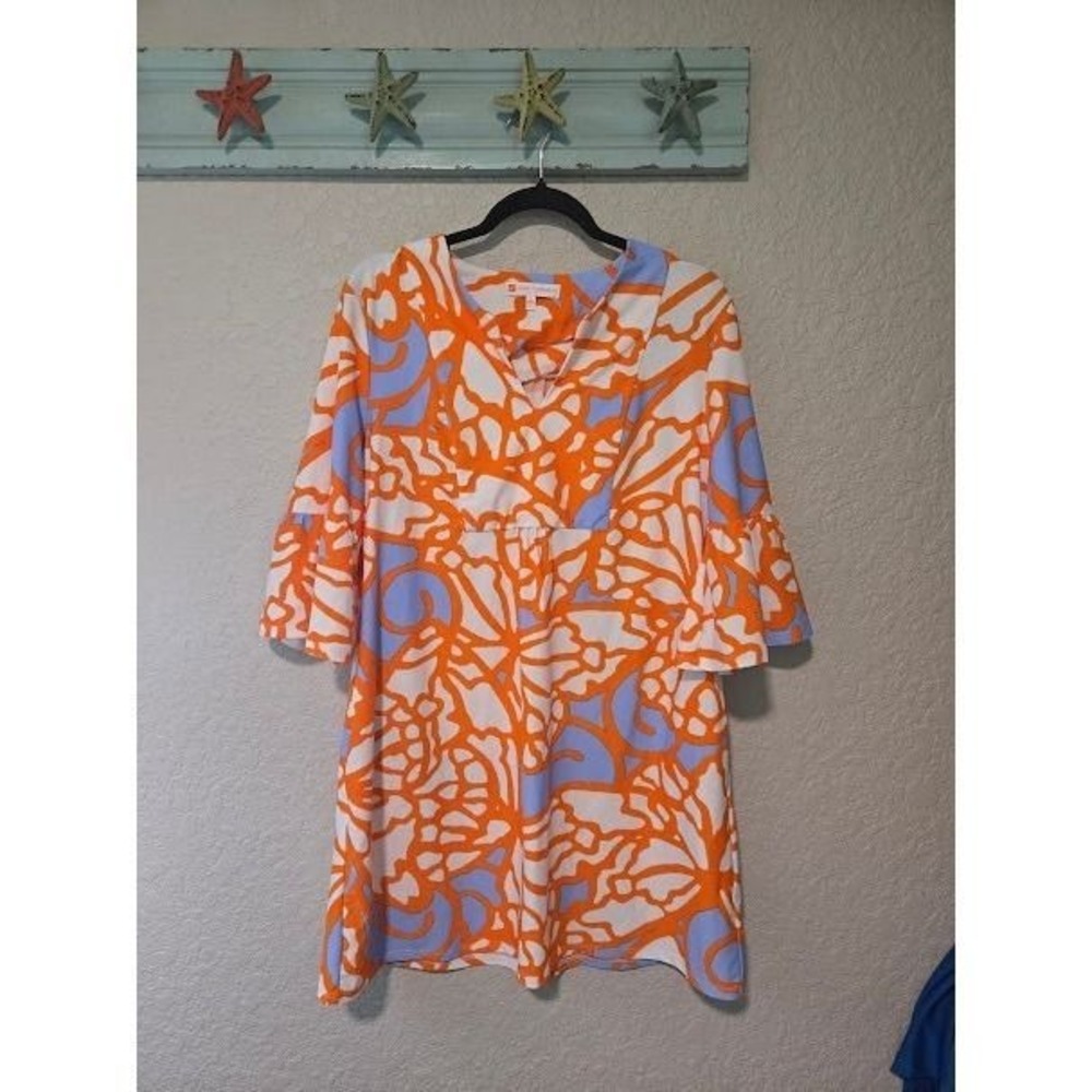 Jude Connally Orange Printed Dress